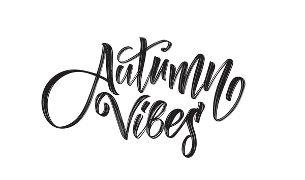 Ilustración vectorial: Composición de letras de pincel manuscrita de Autumn Vibes — Vector de stock