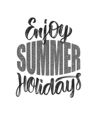 Enjoy Yaz Tatili el çizilmiş yazı kompozisyonu