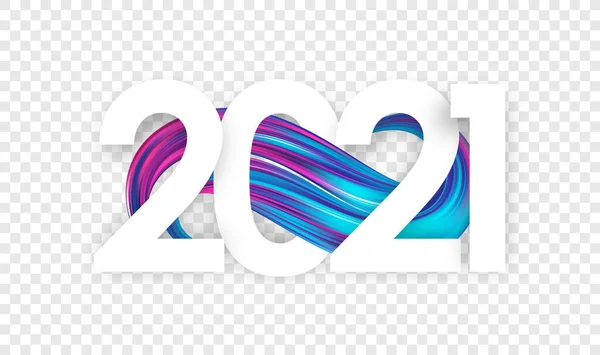 2021年矢量数与彩色抽象画笔形状.时尚的设计 — 图库矢量图片