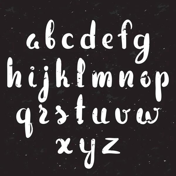 Векторная Иллюстрация Ручные Буквы Алфавита Изолированы Доске Современное Письмо Кисти — стоковый вектор