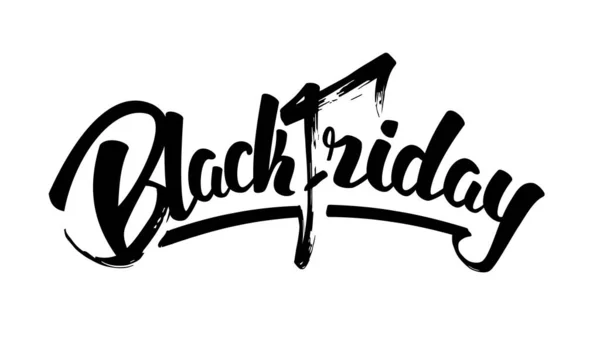 Vektor Illustration Handgezeichnete Moderne Pinselschrift Des Black Friday Isoliert Auf — Stockvektor