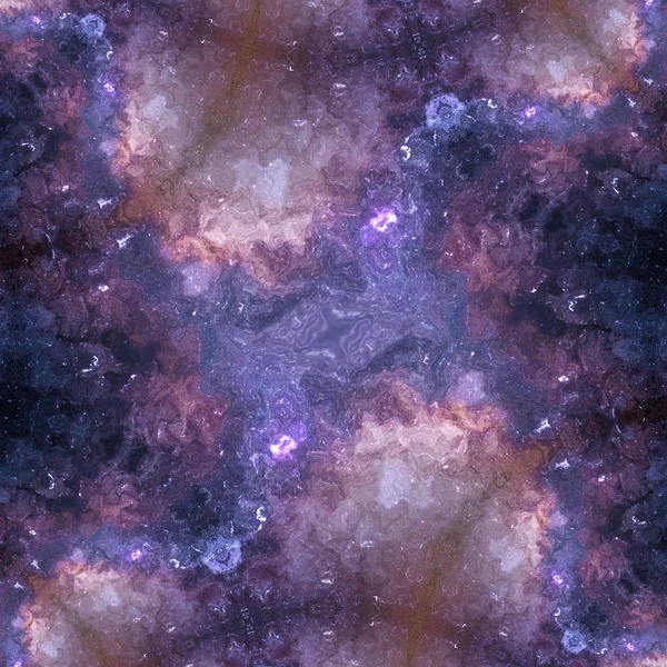 Fractal cosmic art. Graphic watercolor purple background. Galaxy