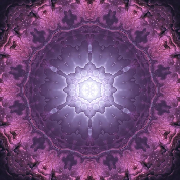 Abstract purple watercolor art. Fractal cosmic artwork. Digital graphic painting fantasy background. Pattern for creative fashion design, Backdrop decor for album cover, banner, cards or prints.