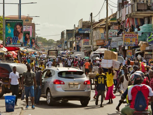 Accra Gana 2018 Olabilir Şehrin Eski Kesiminde Sokakta — Stok fotoğraf