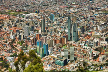 Bogota, Columbia/Mart 15,2018: Şehir merkezinde görünümünü