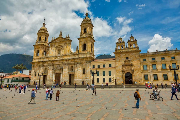 Bogota Kolumbie Březen 2018 Primární Katedrála Bogota Slunečný Den — Stock fotografie