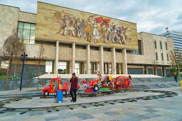 Tirana Albánie Prosinec 2017 Budování Národní Muzeum Historie — Stock fotografie
