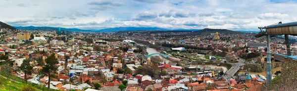 Тбілісі Грузія Квітня 2018 Панорама Тбілісі Виглядом Зверху — стокове фото