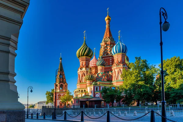 Moskau Russische Föderation September 2020 Basilius Kathedrale Roten Platz Stockbild