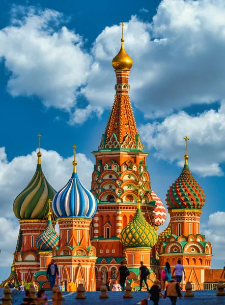 Moskova Rusya Fedrasyonu Eylül 2020 Kızıl Meydan Daki Basil Katedrali — Stok fotoğraf