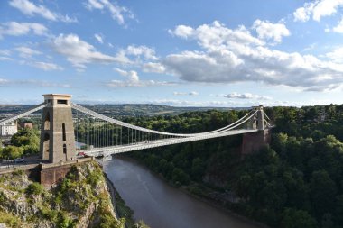 Bristol tarihi Clifton asma köprü görünümü 