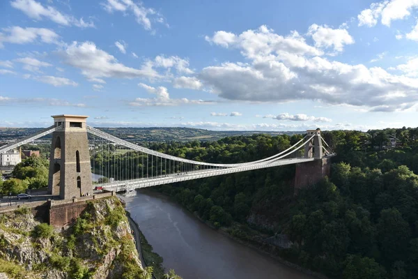 Widok Zabytkowy Most Clifton Suspension Bridge Bristol — Zdjęcie stockowe