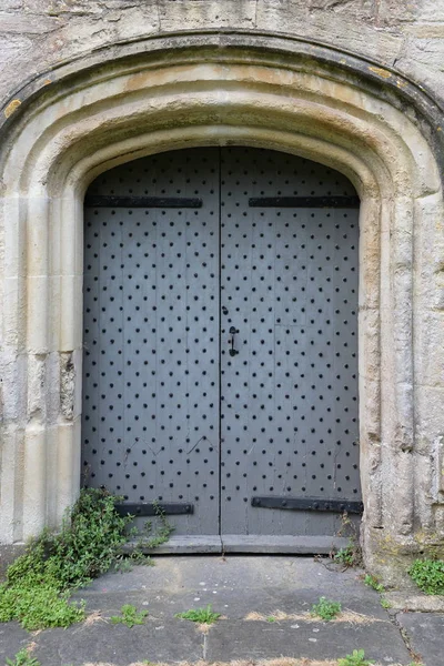 Вид Дверь Старое Здание — стоковое фото