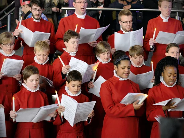 Bristol Reino Unido Noviembre 2014 Coro Catedral Bristol Actúa Centro — Foto de Stock