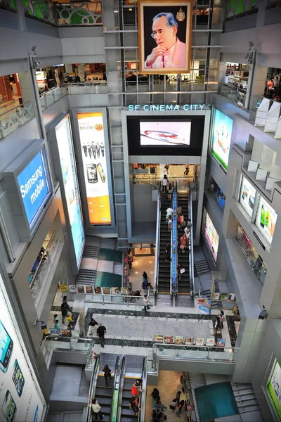 Bangkok Thajsko Března 2014 High Pohled Jako Nakupující Návštěva Nákupního — Stock fotografie