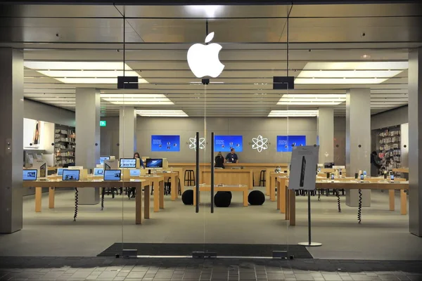 London Oct Exterior Una Tienda Apple Mientras Gigante Tecnológico Estadounidense — Foto de Stock