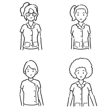 vektör tıbbi personel seti