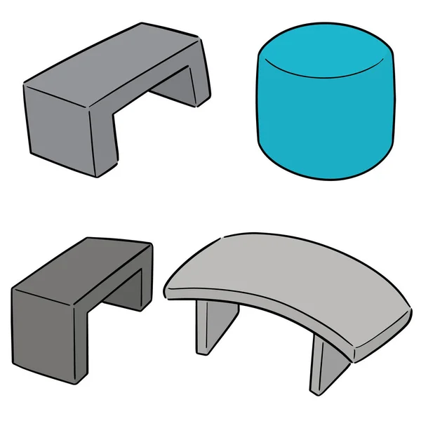 Векторний Набір Лавки — стоковий вектор