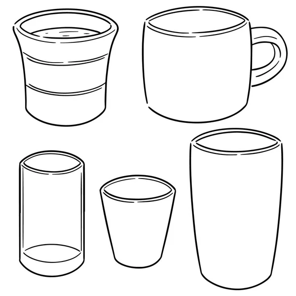 Ensemble Vectoriel Tasse Boisson — Image vectorielle