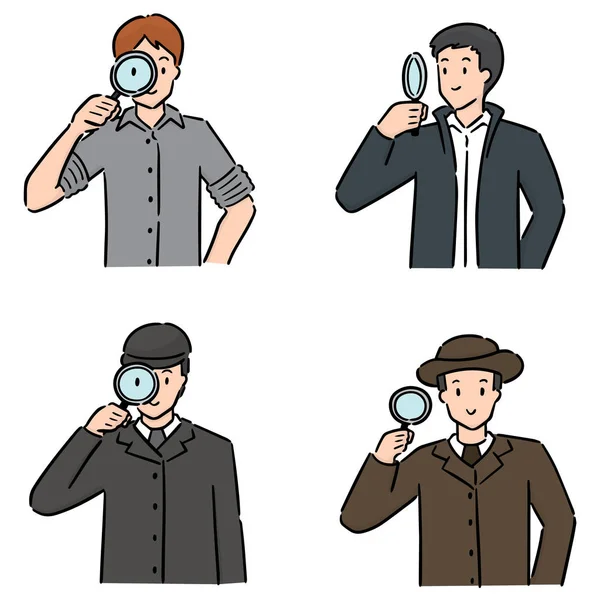 Vector Conjunto Detective — Vector de stock