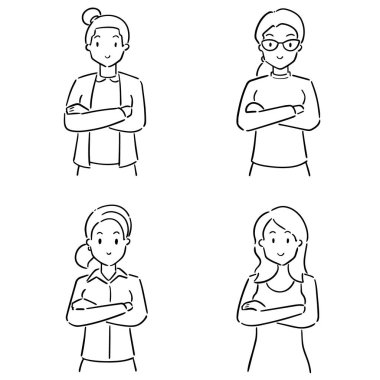 vektör set kadınların