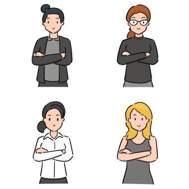 vektör set kadınların