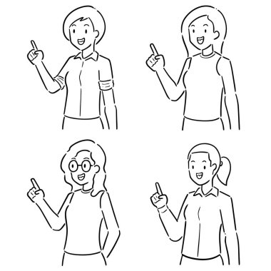 vektör set kadınların