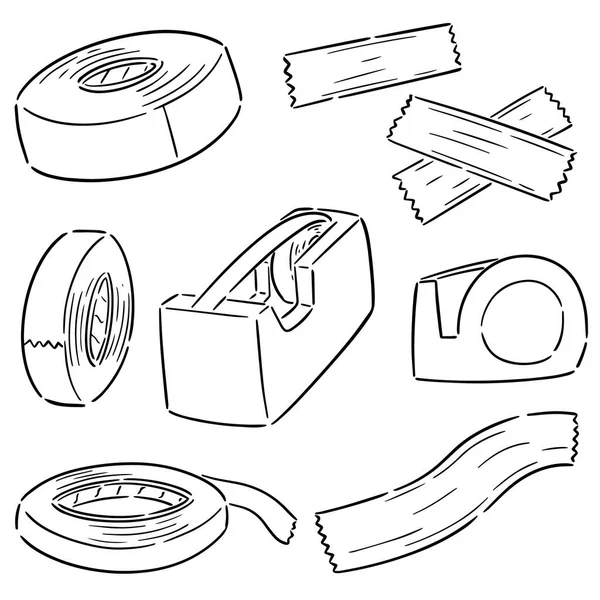 Vector Set Adhesive Tape — Stock Vector