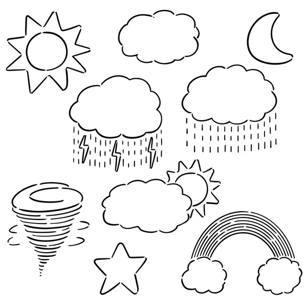 Vector Conjunto Cosas Cielo — Archivo Imágenes Vectoriales