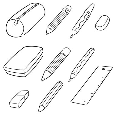 vektör set kalem davanın