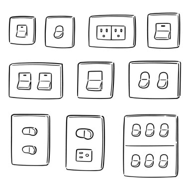 elektrik anahtarı vektör kümesi
