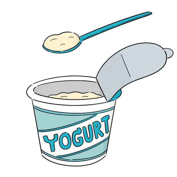 Vectorset Yoghurt — Stockvector