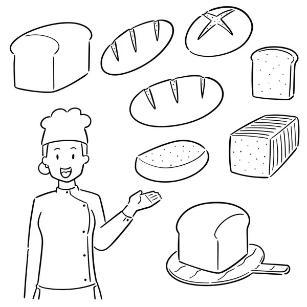 Векторный Набор Пекаря — стоковый вектор