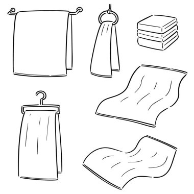 Vector set of towels clipart
