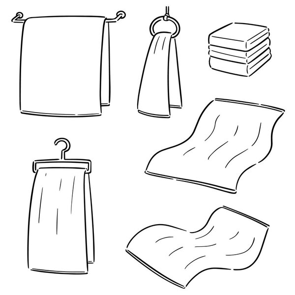 Vector set of towels