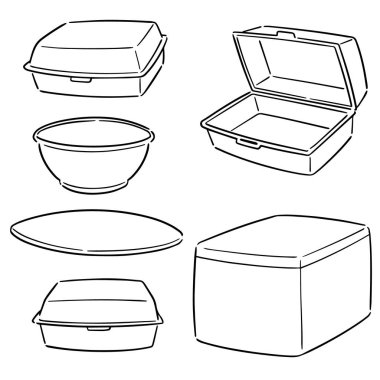 köpük konteyner vektör kümesi