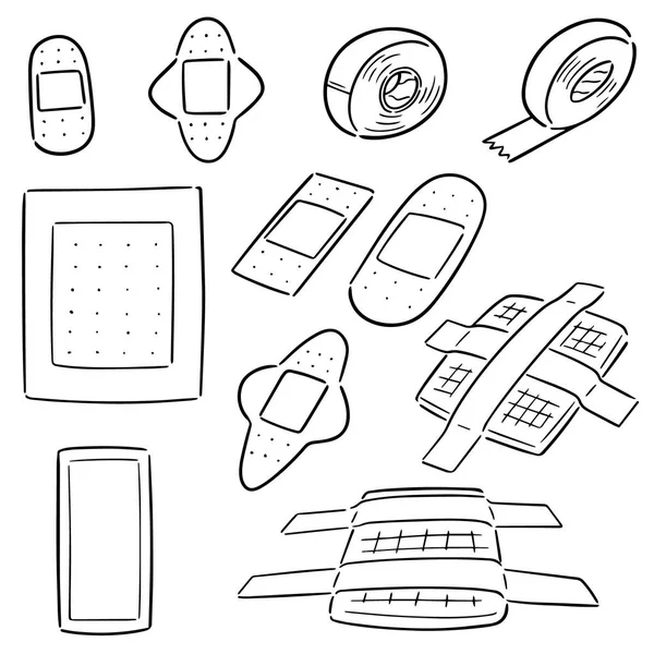 向量集的膏药 — 图库矢量图片