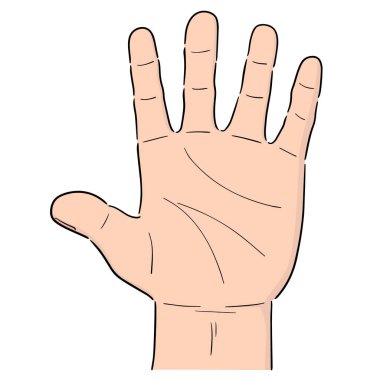 çizgi film el vektör