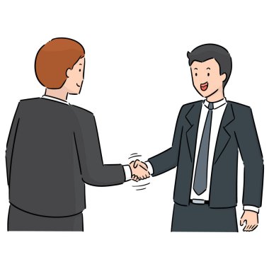 vektör set el sıkışmasının