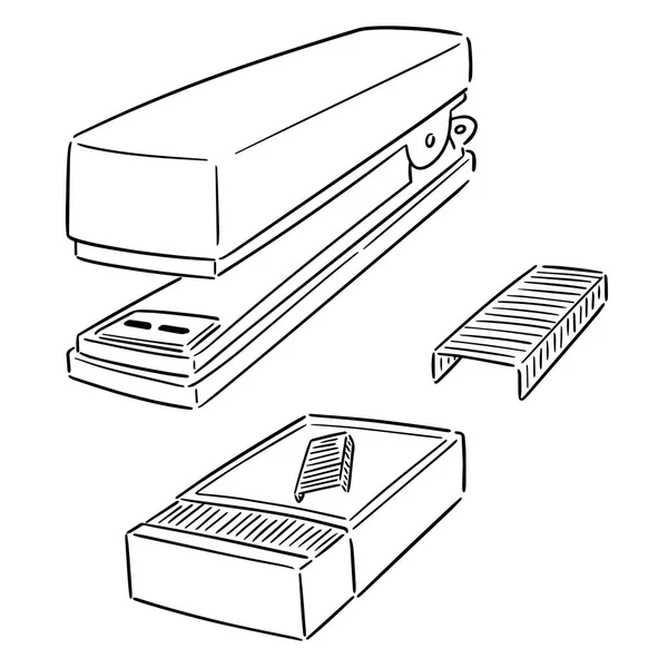 Jeu Vectoriel Agrafeuse — Image vectorielle