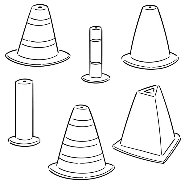 Ensemble Vectoriel Cône Trafic — Image vectorielle