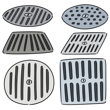 vektör drenaj kapağının ayarla