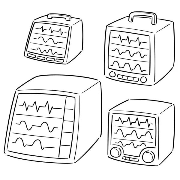 Vektor Set Von Vitalzeichen Monitor — Stockvektor