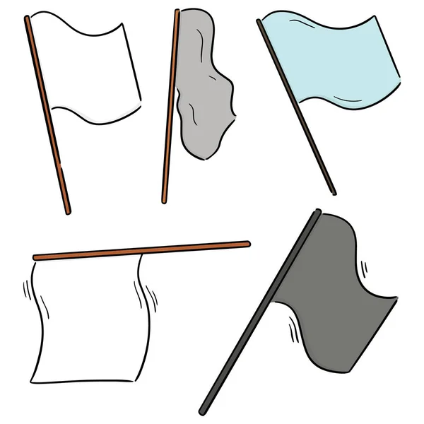 Ensemble Vectoriel Drapeaux — Image vectorielle