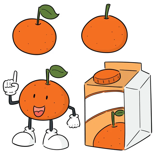 Векторний Набір Апельсинів — стоковий вектор