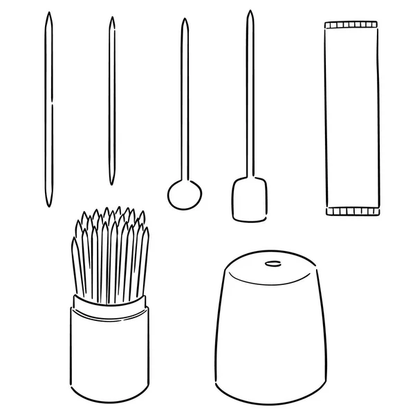 Jeu Vectoriel Cure Dents — Image vectorielle