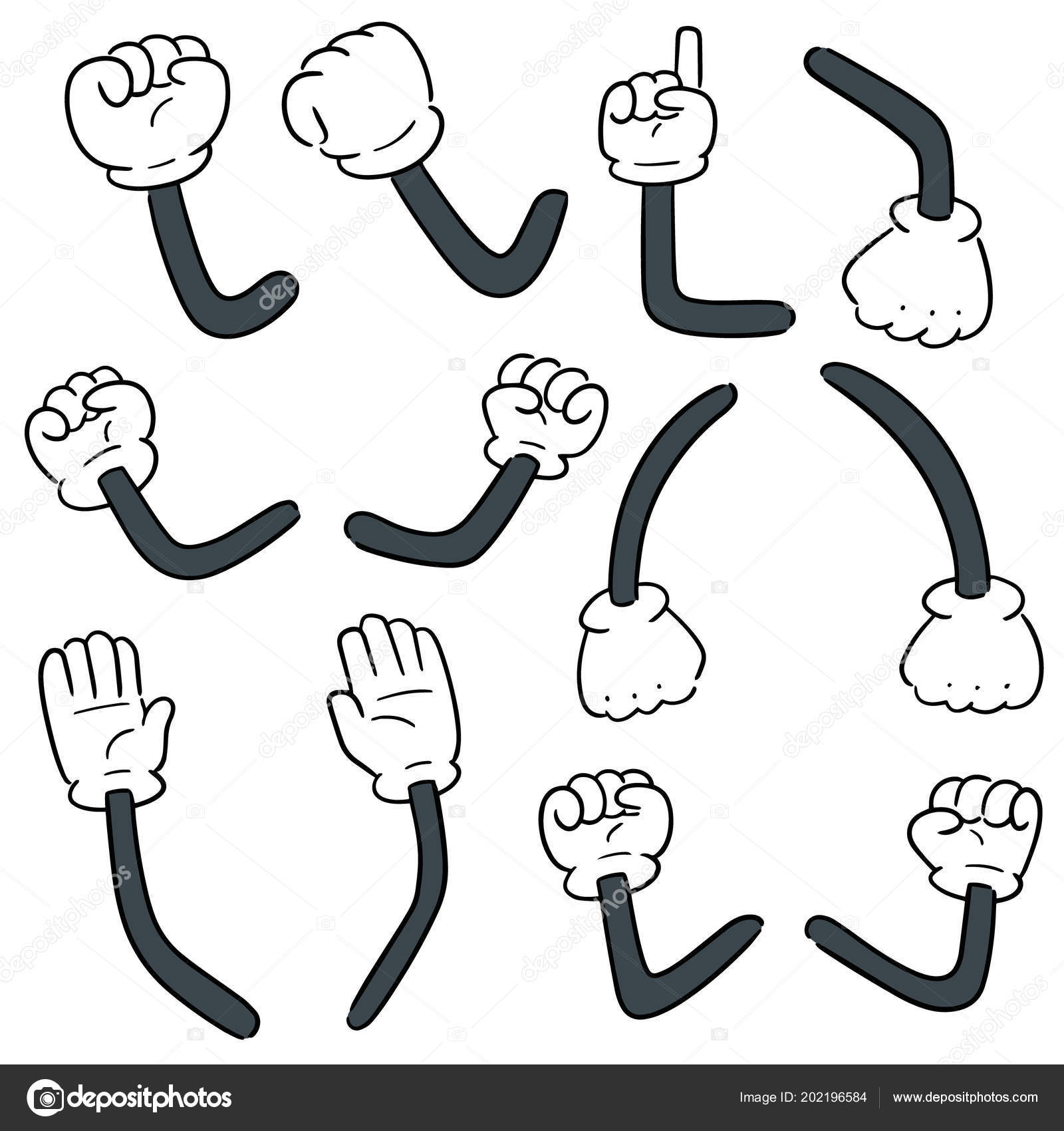 Conjunto Vetorial Braço Dos Desenhos Animados Vetor de  ©ourlifelooklikeballoon.hotmail.com 202196584, image size:1600x1700