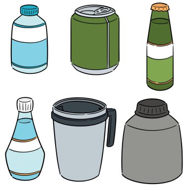 İçecek vektör kümesi