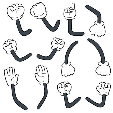 Çizgi film kolunun vektör kümesi