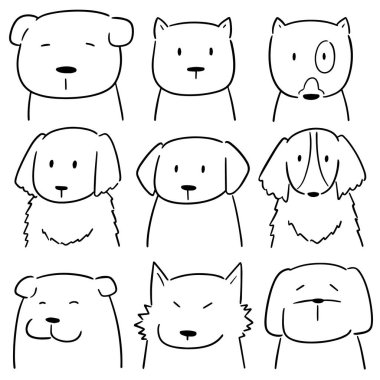 vektör köpek kümesi